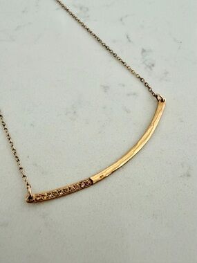 Gorjana Taner Gold Pavé Bar Necklace